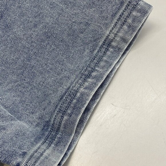 NEW MIXED EMOTION Paisley Denim Short-Sleeve Snap-Down Shirt – Blue – Size M - Picture 3 of 15